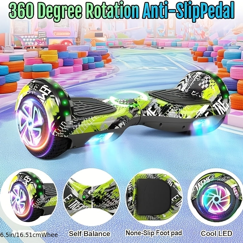 350W Hoverboard Go Kart Bundle with Seat, 15 MPH Self Balancing Scooter, 15 Mile Range, 3H Fast Charge, Adjustable Kart for Kids, Teens & Adults, LED Lights