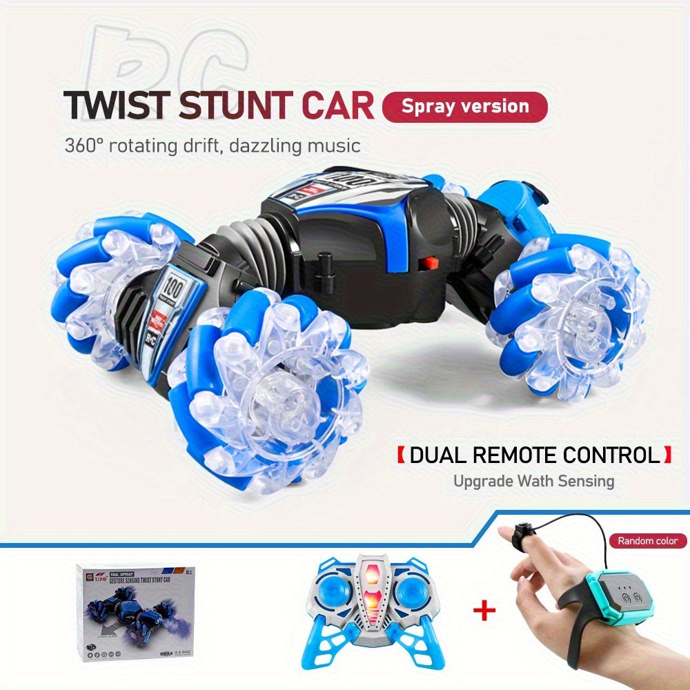 2.4GHz RC Remote Control Cars Toys Spray Function Twist Design Watch Control
