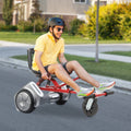 GDRASUYA10 Balance Car with Double Shock Absorber Bracket - Red, Suitable for Users of Different Heights, Suitable for a Balance Scooter of 6, Black