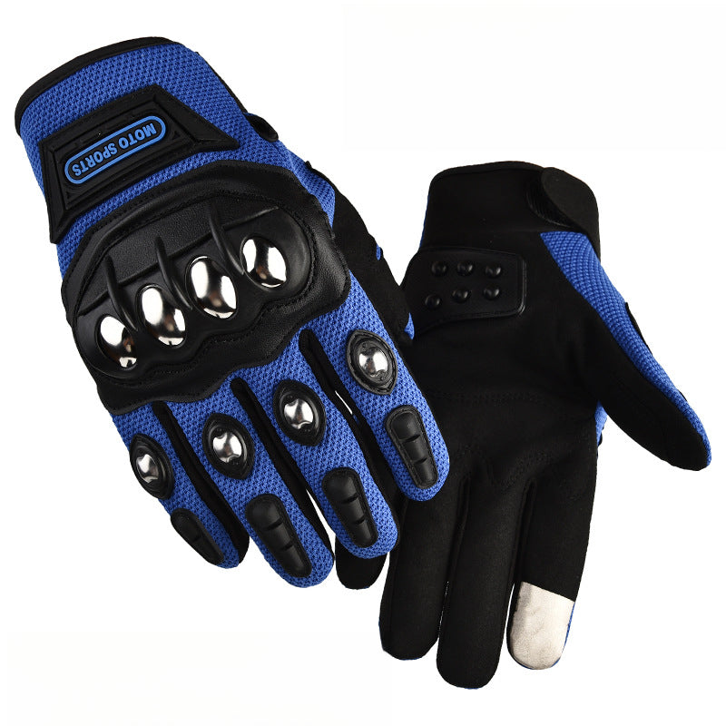 One Motorcycle Riding Protective Half Finger Gloves, Men Outdoor Wear-resistant Gear to Mountain Biking