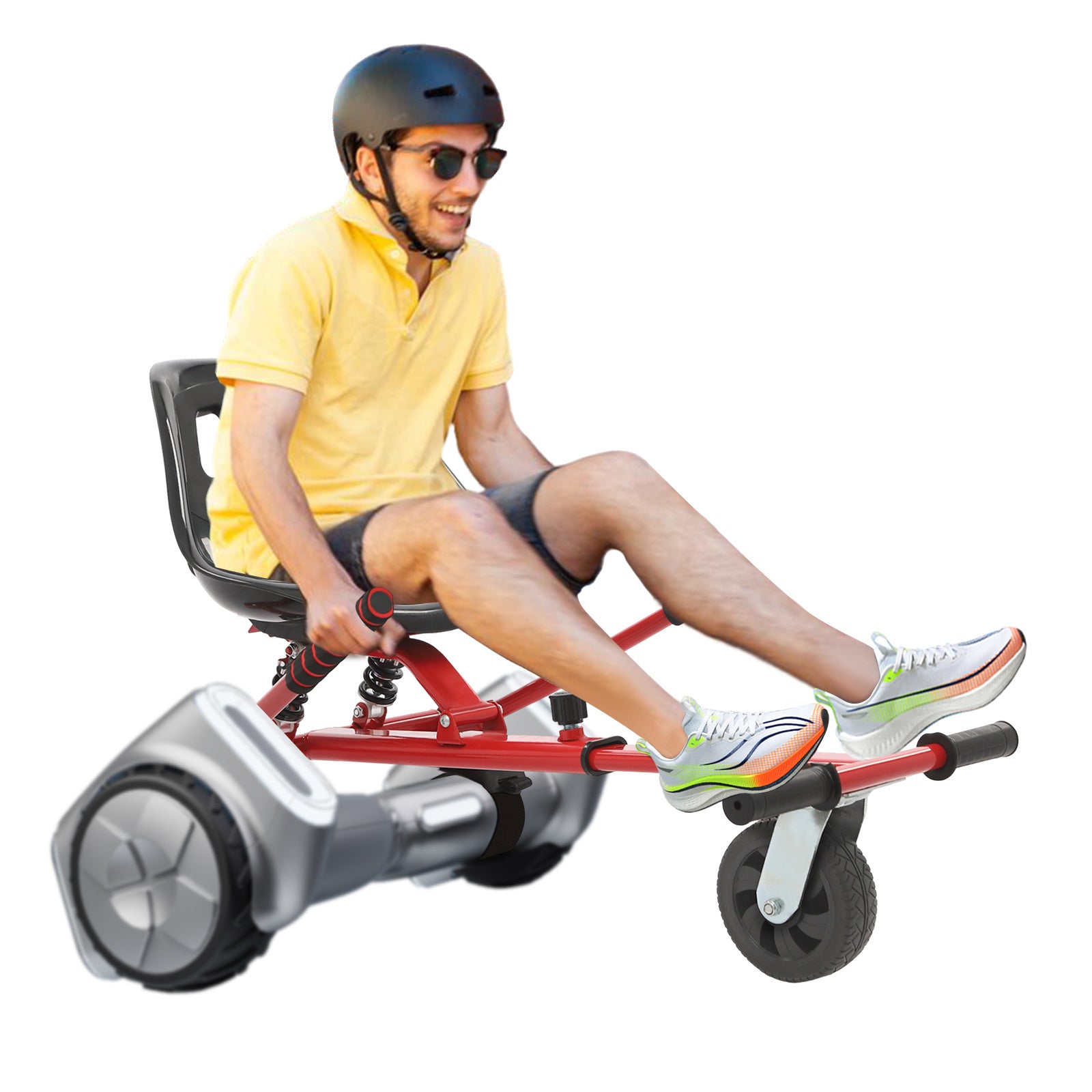 GDRASUYA10 Balance Car with Double Shock Absorber Bracket - Red, Suitable for Users of Different Heights, Suitable for a Balance Scooter of 6, Black