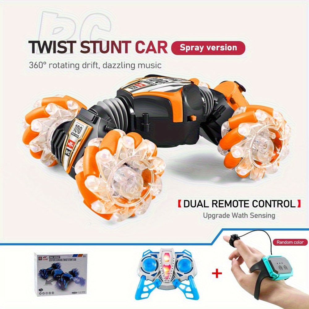 2.4GHz RC Remote Control Cars Toys Spray Function Twist Design Watch Control