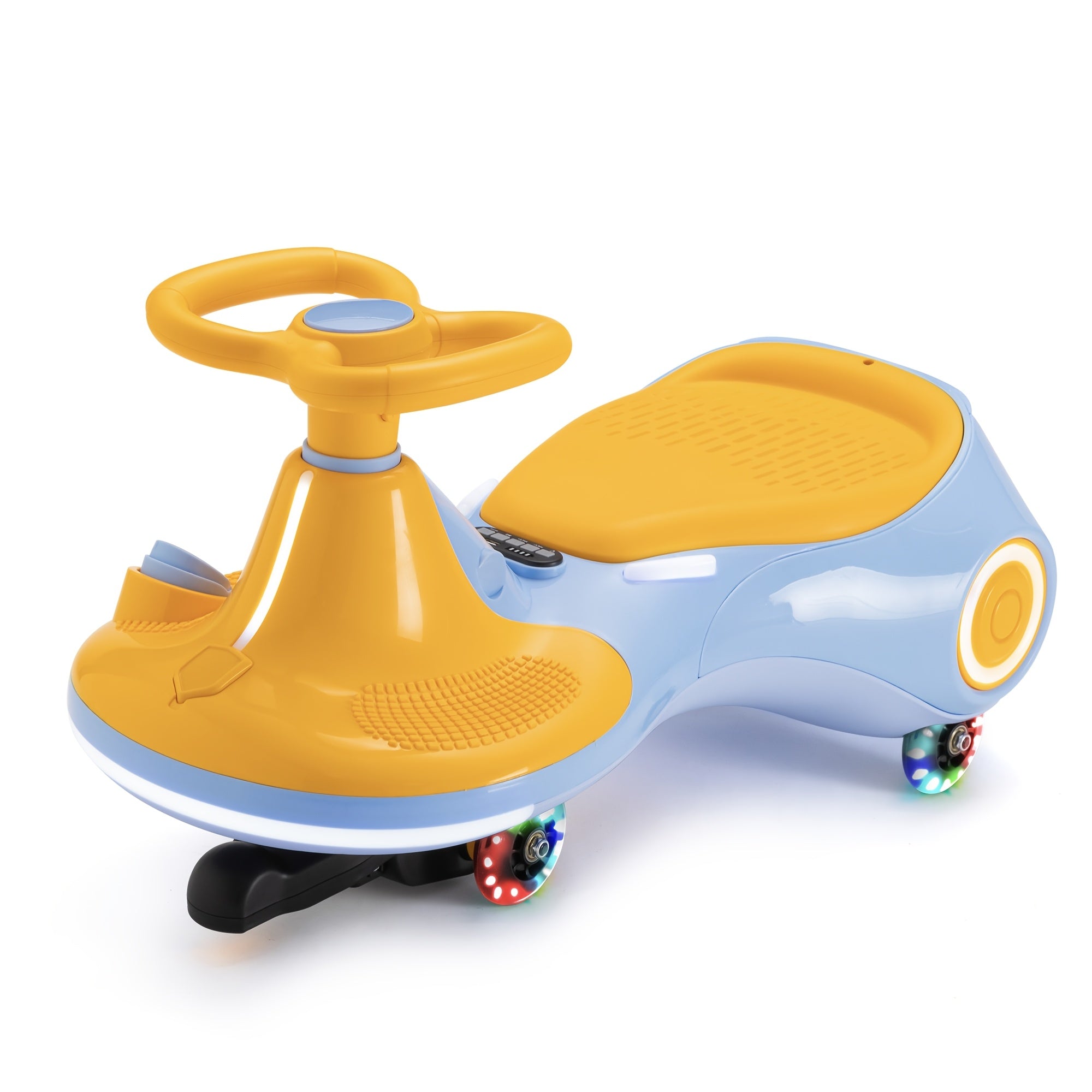 Electric Wiggle Car With Pedal, RechargeableBattery, 2 In 1 Swing Car, 2 Speed, Anti-Rollover, Flashing Wheels, Wireless, For Ages3 And Up, 150 Lbs, Purple