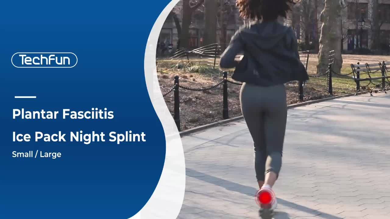 Breathable Night Splint with Detachable Gel Ice Pack - Lightweight Ankle Support