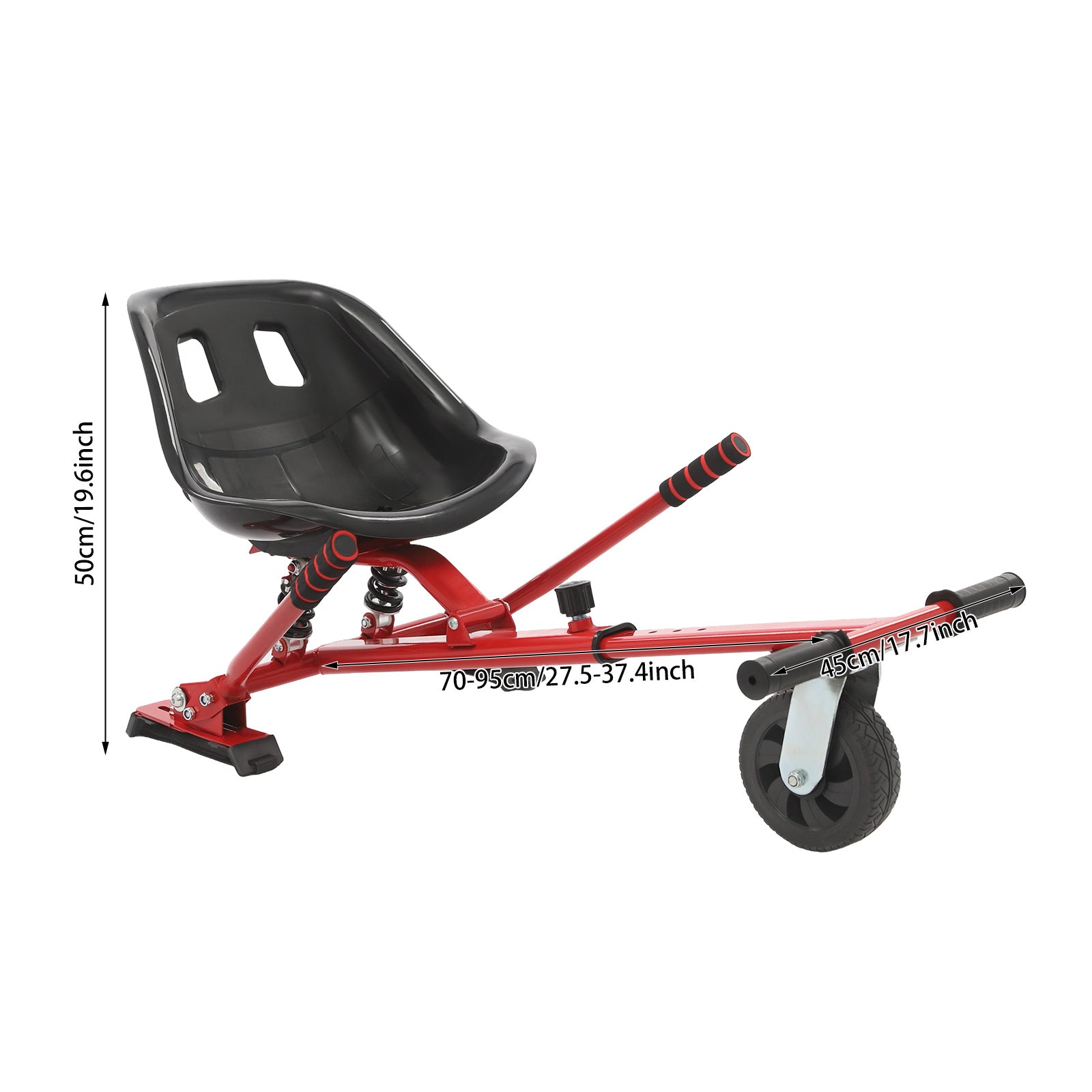 GDRASUYA10 Balance Car with Double Shock Absorber Bracket - Red, Suitable for Users of Different Heights, Suitable for a Balance Scooter of 6, Black